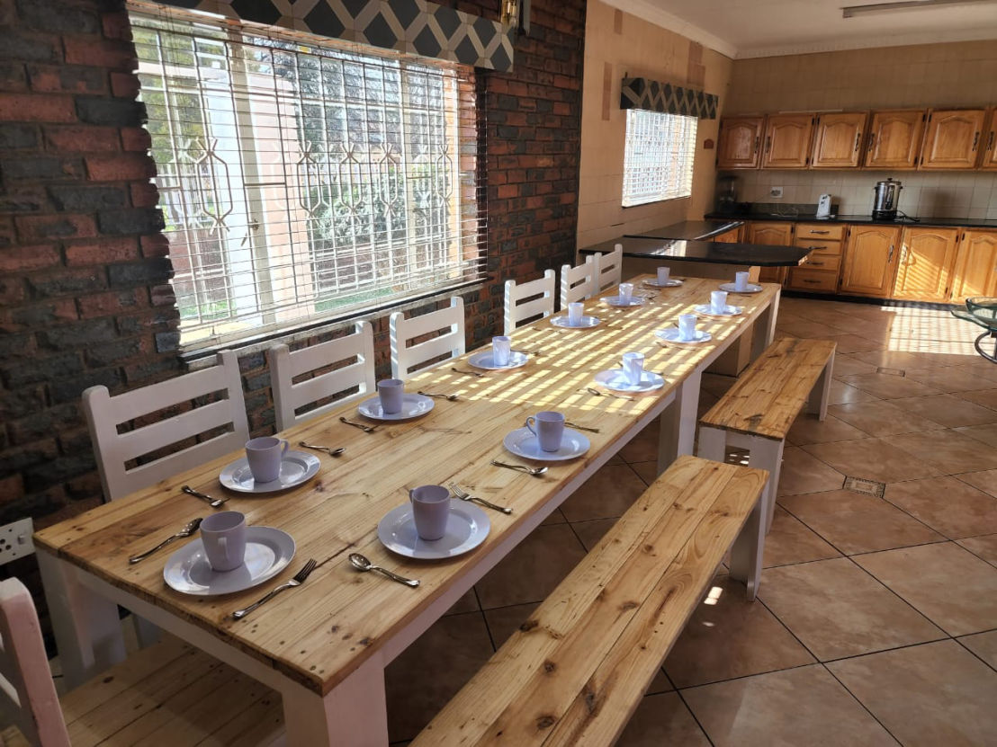 Full view of the dining table in Chester Haven Recovery Centre Facility