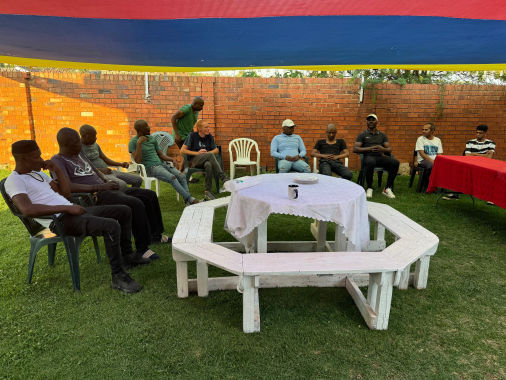 Relaxing with fellow members